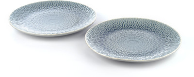 

Buono Casa Eudora Embossed Snacks Plate Set of 2 -Grey Plate Set(2 Units)