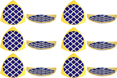 

Caffeine Blue Mehrab Jaal Plate(Pack of 12)