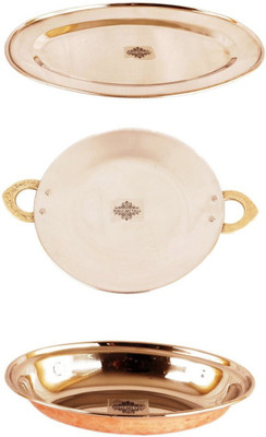 

IndianArtVilla Set of 3 Serving Set Plate Set(Pack of 3)