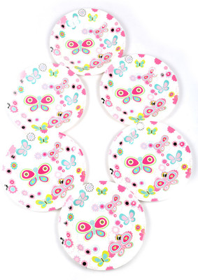 Funcart Flying Butterfly Theme 7 Plate(Pack of 6)