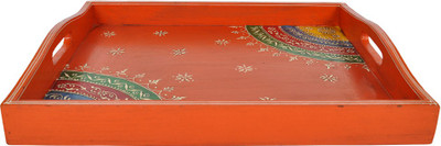 

Lal Haveli Meenakari Design Hand-painted Decorative Serving Plate Tray