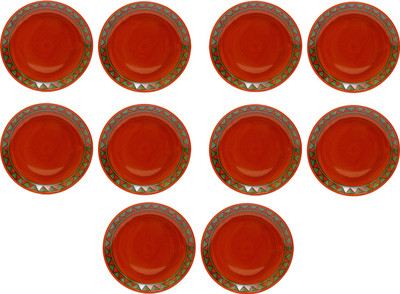 

Caffeine Rustic Brown Soorya Plate(Pack of 10)