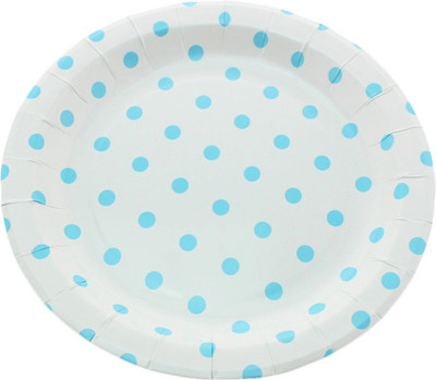 

Funcart Polka Dot Round Plate Set(Pack of 12)