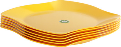 

Iveo YELLOW QUADRA FULL PLATE 10.5" Plate Set(Pack of 6)