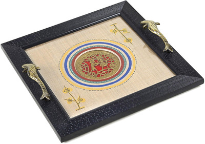 42% OFF on Aapno Rajasthan Tribal Art Dhokra Work Tray Tray(Tray)