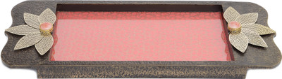 

Aarav Designs Gold Lotus Small Tray