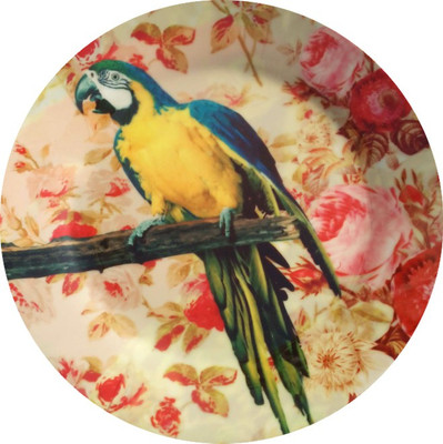 

fabulloso Leaf Designs Blue Parrot Dinner Plate