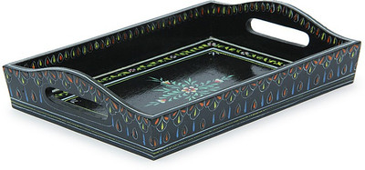 

Kaushalam Small Painted: Black Tray