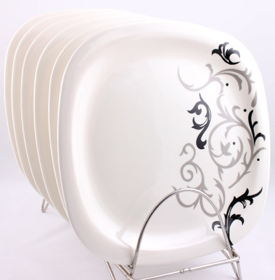 

Silver Fish Silver fish melamine full square dinner plate crockery Plate Set(6 Units)