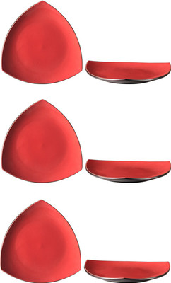 

Caffeine Red Elite Plate(Pack of 6)