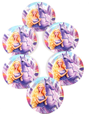 

Funcart Riding Princess Theme 7 Inch Plate(Pack of 6)