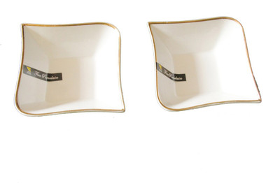 

White Gold Eva Evergreen Assets Dish Set(Pack of 2)