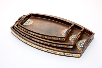 

Indikala Set of 3 Tray Set(Pack of 3)