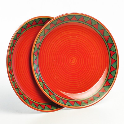 

Cultural Concepts Trian Plate Set(Pack of 2)