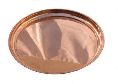 

Veda Home & Lifestyle Copper Plain Thali Round Plate