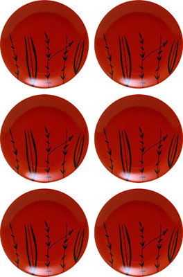 

Caffeine Red Bamboo Plate(Pack of 6)
