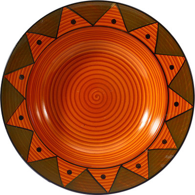 

Caffeine Biscotti Brown Trikon Plate