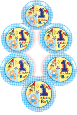 

Funcart Fun At 1 Boy Theme 7 Inch Plate(Pack of 6)