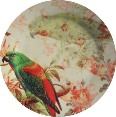 

fabulloso Leaf Designs Green Parrot Dinner Plate