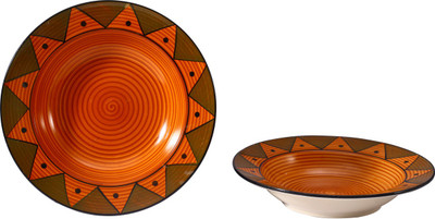 

Caffeine Biscotti Brown Trikon Plate(Pack of 2)