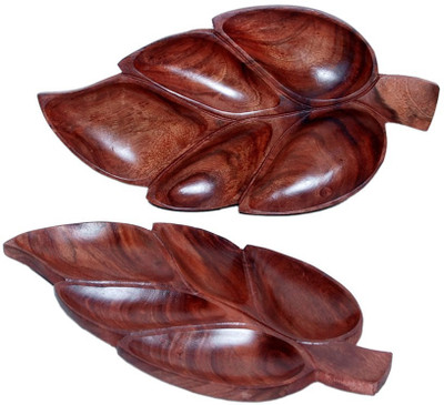 

Craftatoz Bowl Tray Serving Set(Pack of 2)