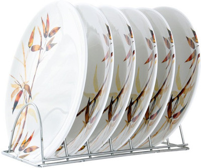 

WHITE GOLD Bamboo Leaf Plate(Pack of 6)