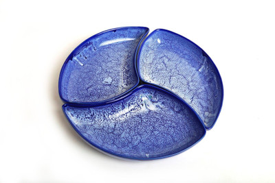 

Caffeine Handmade Crackle Studio Art Influenced Serving Tray Set(Pack of 3)
