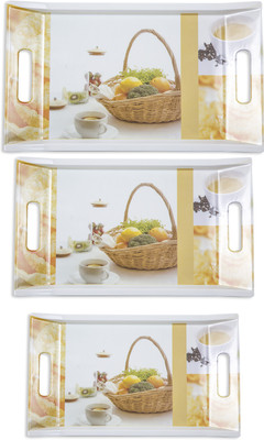 

RECON 3 Pcs Serving Tray Tray Set(Pack of 3)