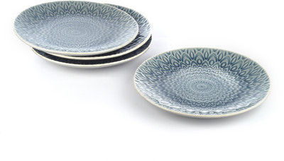 

Buono Casa Eudora Embossed Snacks Plate Set of 4 -Grey Plate Set(4 Units)