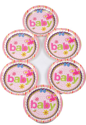 

Funcart Butterfly Baby Theme 7 Inch Plate(Pack of 6)