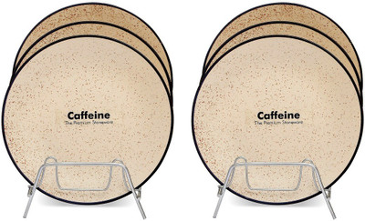 

Caffeine Handmade Marble Matte Style Plate Set(Pack of 6)