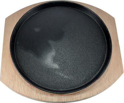 

White Gold Sizzler Round Big Plate(Pack of 2)