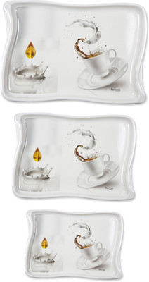 

RECON 3 Pcs Serving Tray Tray Set(Pack of 3)