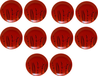 

Caffeine Red Bamboo Plate(Pack of 10)