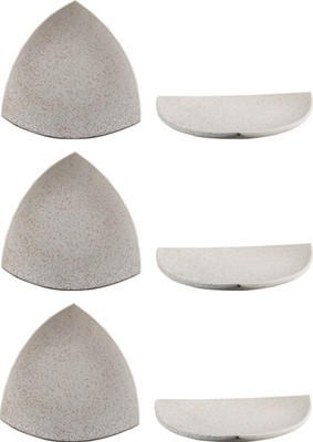 

Caffeine Cream Matte Plate(Pack of 6)