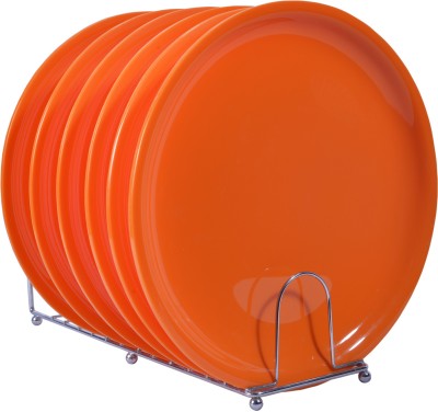 

Deseo Round Dinner Plate Acrylic, Orange, Set of 6 Plate Set(6 Units)