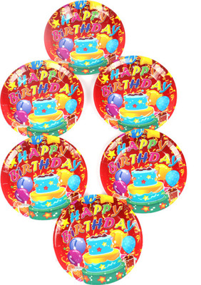 

Funcart Three Tier Cake Theme 7 Inch Plate(Pack of 6)