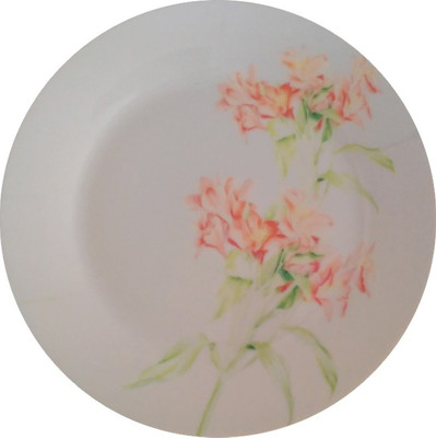 

fabulloso Leaf Designs Shaded Beige Floral Dinner Plate