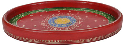 

Lal Haveli Meenakari Design Hand-painted Decorative Serving Plate Tray