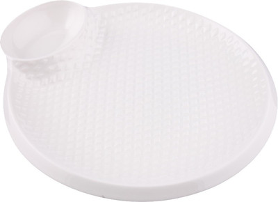 

White Gold Chip & Dip Oval Plate