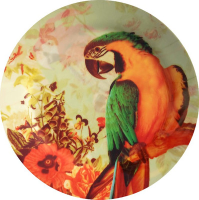 

fabulloso Leaf Designs Green Parrot Quarter Plate