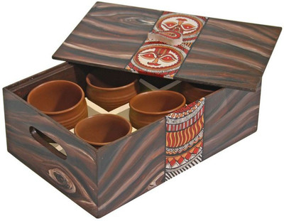 

Rang Rage Madhubani Sun Royal Tray Set(Pack of 7)
