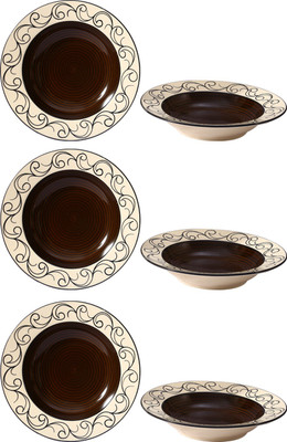 

Caffeine Dark Brown Aerial Plate(Pack of 6)