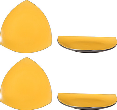 

Caffeine Yellow Elite Plate(Pack of 4)