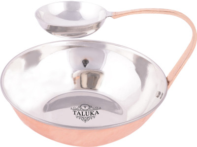

Taluka (6.5" x 5" Inches) Pure Copper Chip and Dip Plate Panner Tikka Plate Plate