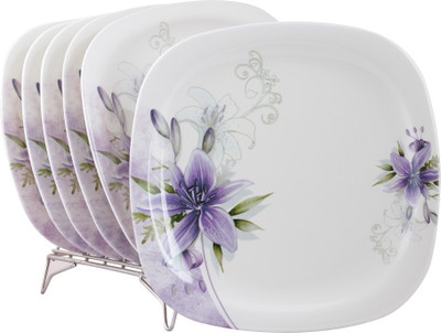 

White Gold Elegant Purple Plate(6 Units)