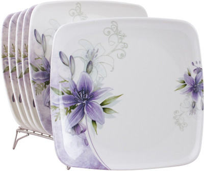 

White Gold Elegant Purple Plate(6 Units)