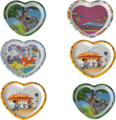 

Recon Melamine Plate Set - 6 pcs (Heart Shape) Plate(Pack of 6)