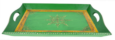 

Lal Haveli Meenakari Design Hand-painted Decorative Serving Plate Tray