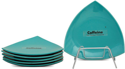 

Caffeine Handmade Glazed Triangle Plate Set(Pack of 6)